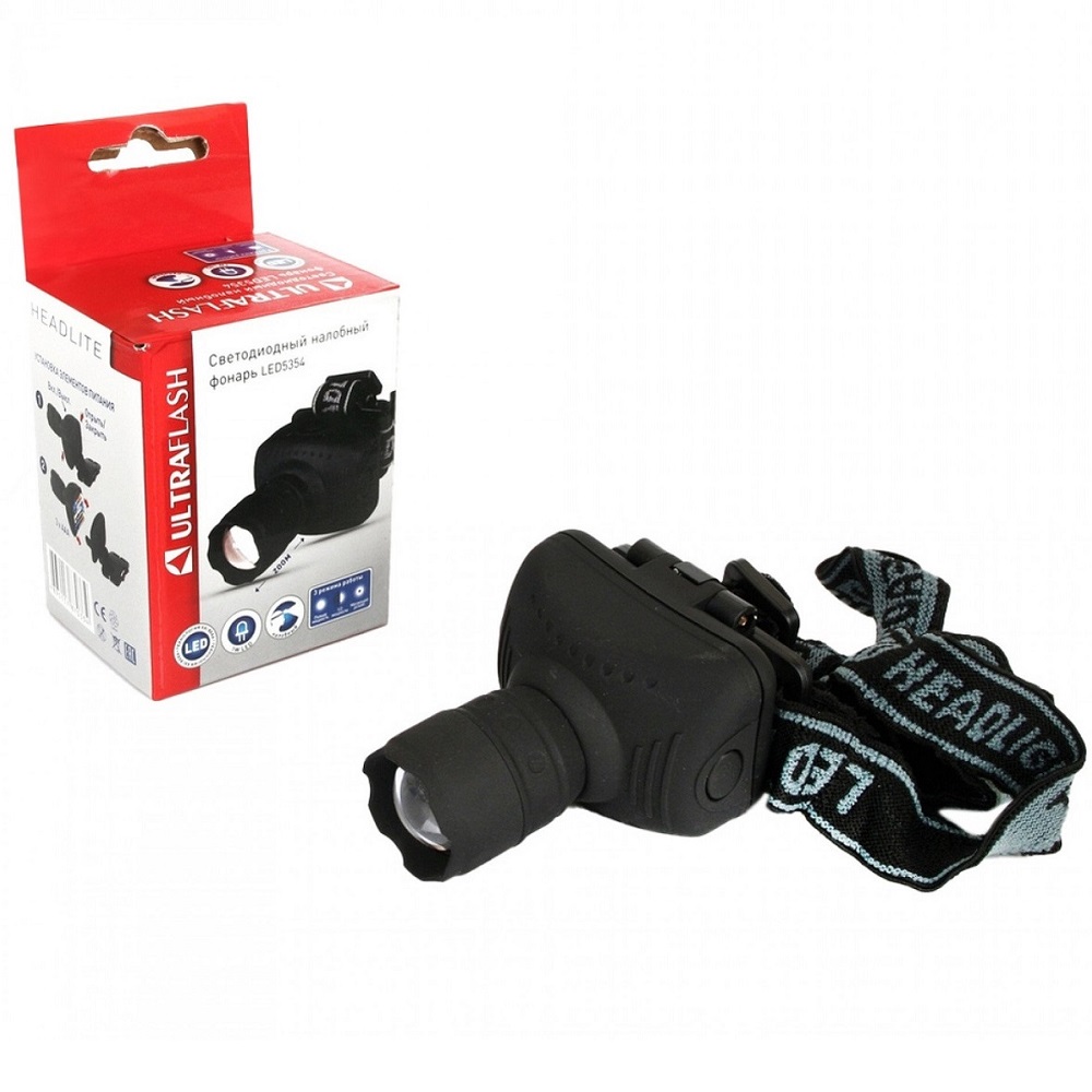 Фонарь налобный UltraFlash 5354 Zoom Фонарь налобный UltraFlash 5354 Zoom