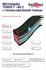 Вкладыш в сапоги TORVI T — 45°C р-р 40-41