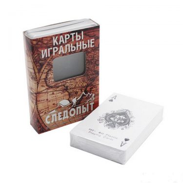 Карты игральные Следопыт ,влагостойкие,пластик,54шт. /12/144/