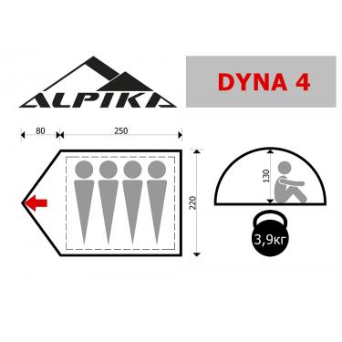 Палатка туристическая ALPIKA Dyna-4