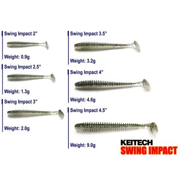 Силиконовая приманка Keitech Swing Impact 3.5″ 440 Electric Shad