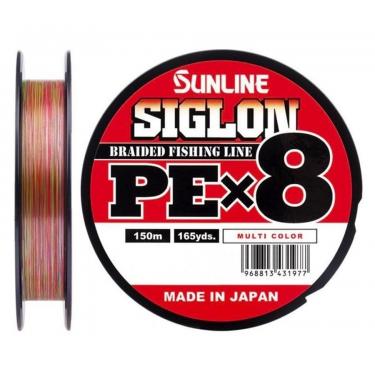 Плетеный Шнур Sunline SIGLON PE 8 (Multicolor) 150 м 1.7
