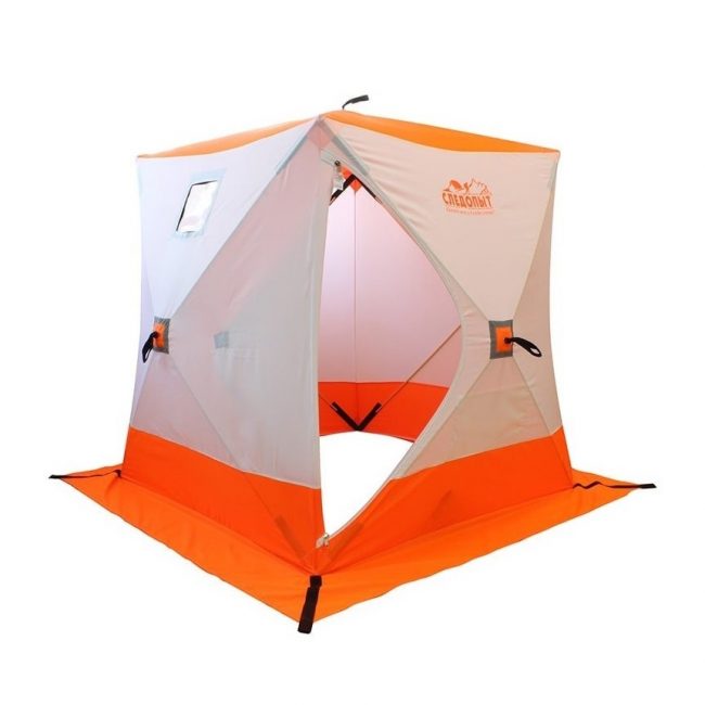 Палатка зимняя Следопыт КУБ 4 цвет: бело-оранжевый
