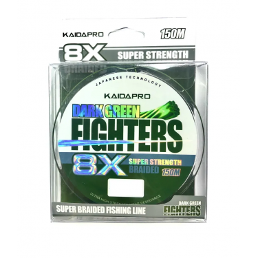 Плетеный шнур Kaida FIGHTERS PX841-12 150м. 0.12 мм. (dark green)