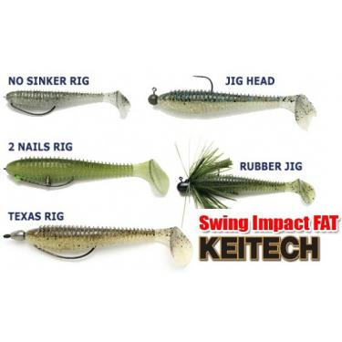 Силик.приманка KEITECH Swing Impact Fat 3.8 inch-EA05 Hot Fire Tiger (6шт)