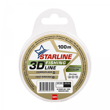 Леска STARLINE 3D Line Pixel 100m (chameleon) 0,28