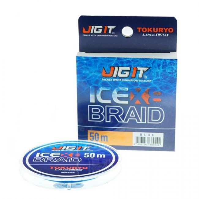 Плетеный шнур JIG IT x Tokuryo Ice Braid X8 Blue 2.5 PE 50 m 0,22 mm