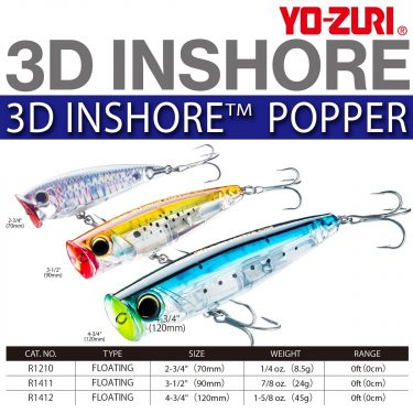 Воблер Yo-Zuri 3D Inshore Popper 70F R1210-C5