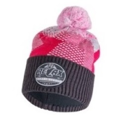 Фирменная вязаная шапка Relax (Pink)